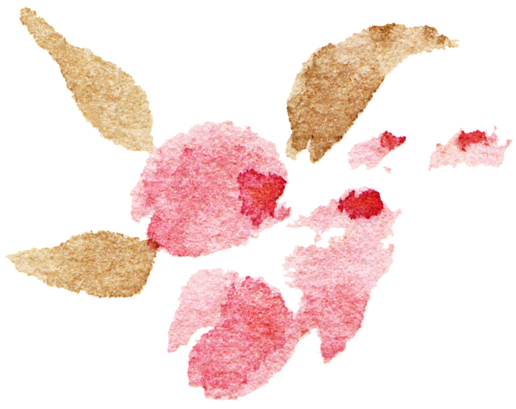 手绘水彩花卉叶子