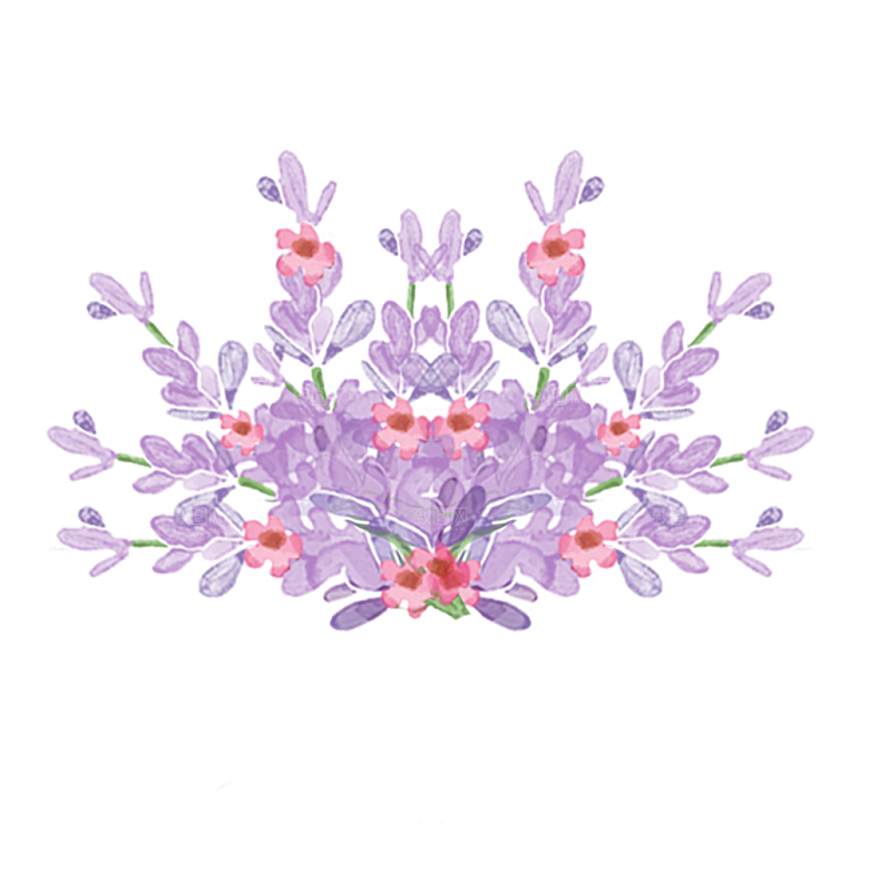 手绘水彩花朵花卉叶子