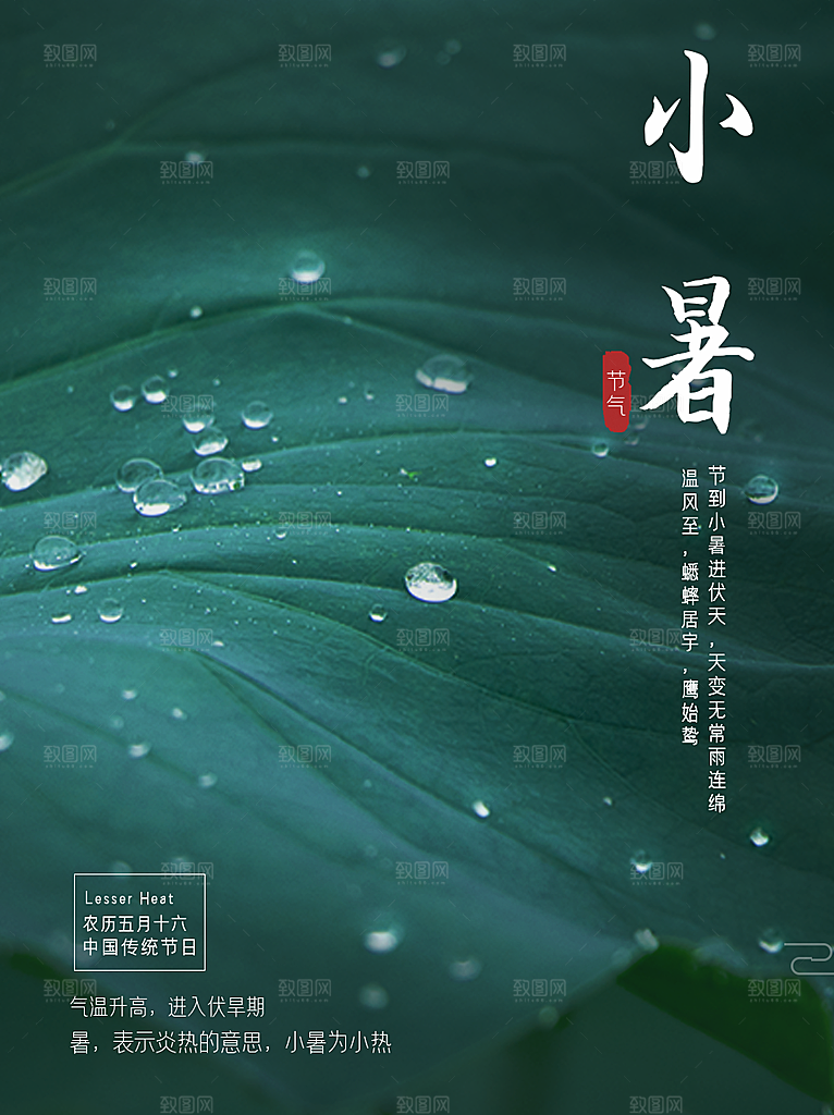 传统节日小暑宣传海报素材