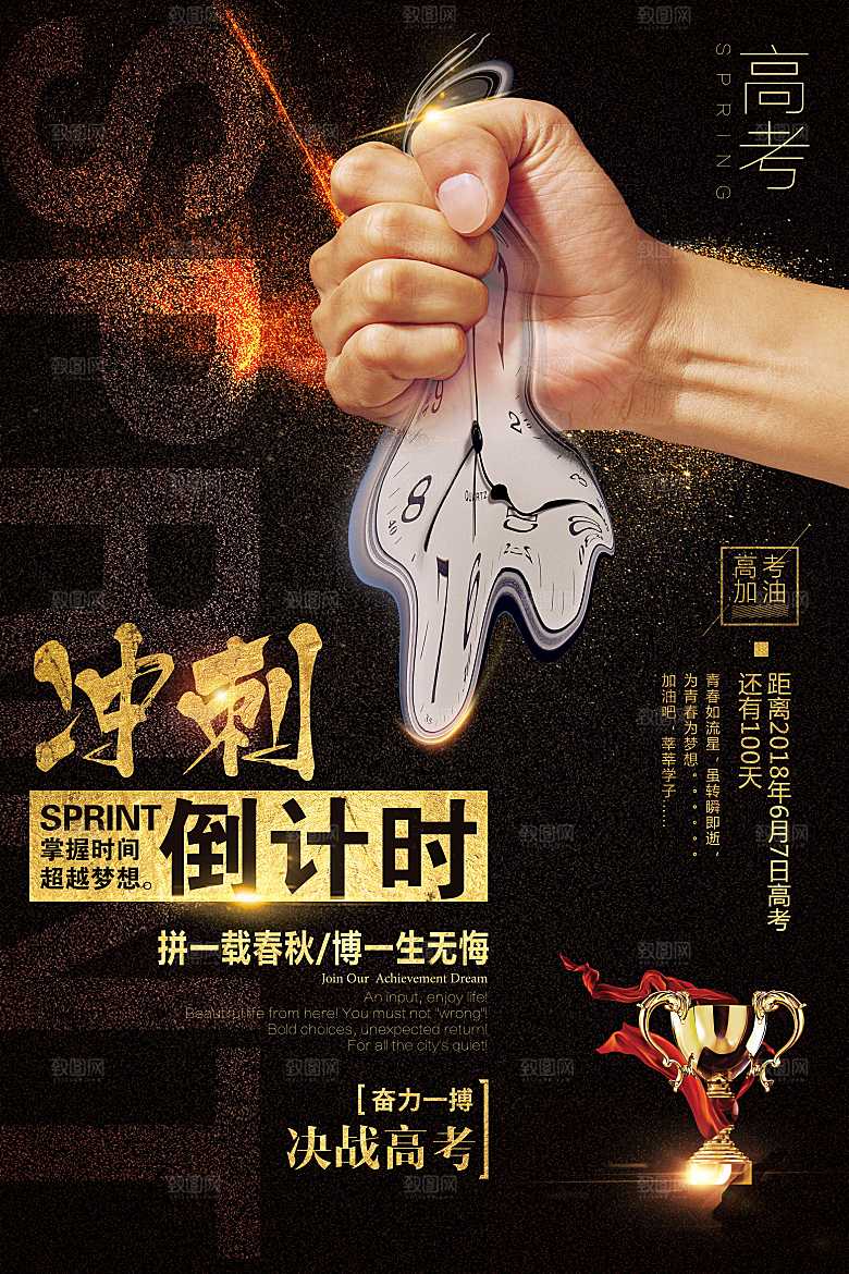 高考海报宣传单PSD