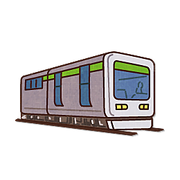 地铁火车高铁免扣插画元素
