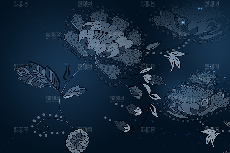 创意鲜花质感画册封面图