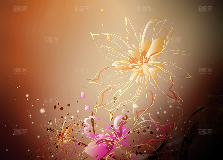 简约蝴蝶花纹质感相册封面