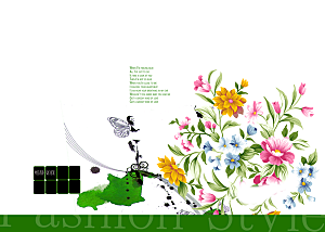 鲜花花朵创意背景图