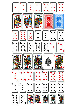 矢量扑克牌牌面桌游纸牌花样花纹设计