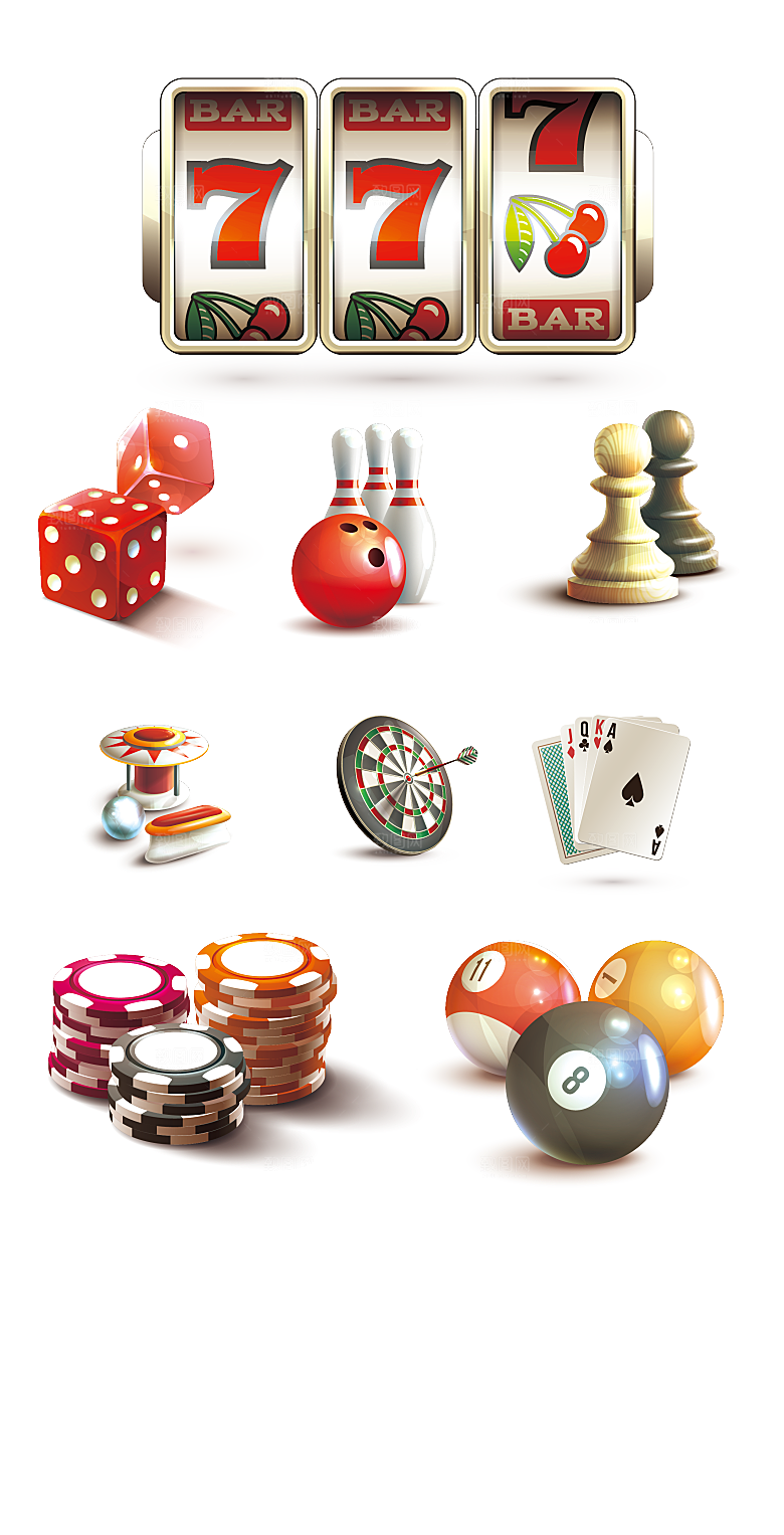 矢量棋牌游戏桌游活动png素材