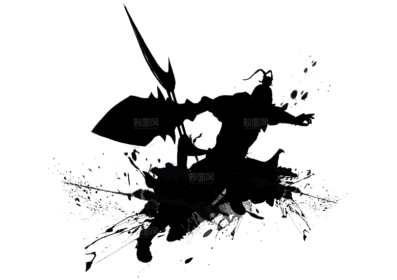 中国风水墨江湖侠客武侠人物手绘素材
