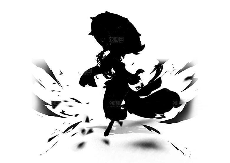 中国风水墨江湖侠客武侠人物手绘素材