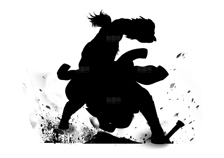 中国风水墨江湖侠客武侠人物手绘素材