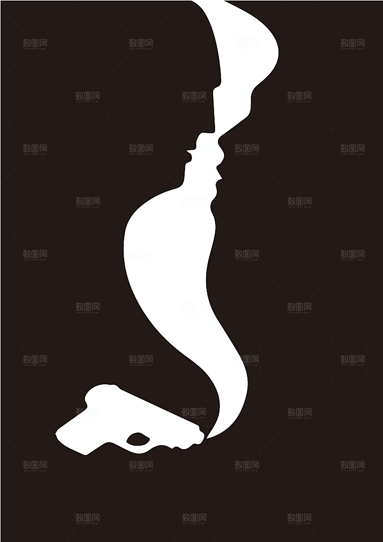 简约大气抽象创意广告海报