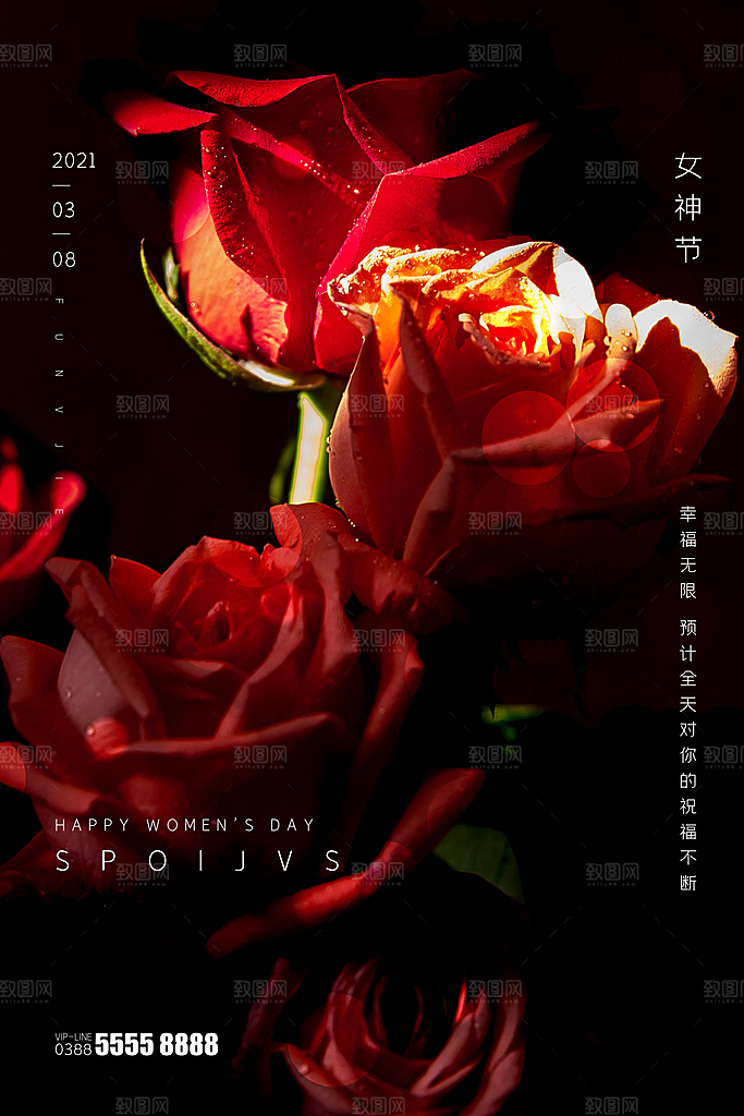 潮流妇女节节日宣传海报