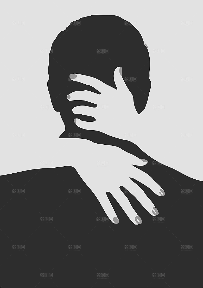 简约大气抽象创意广告海报