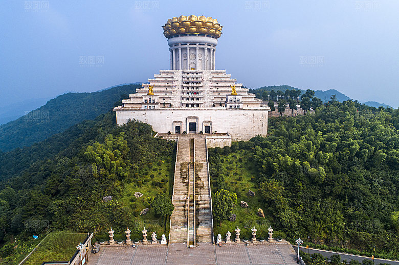 自然风景楼宇山峰森林