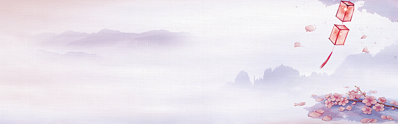 中国风水墨古风背景展板设计