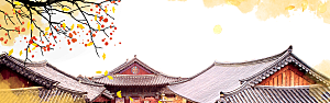 中国风水墨古风背景设计展板
