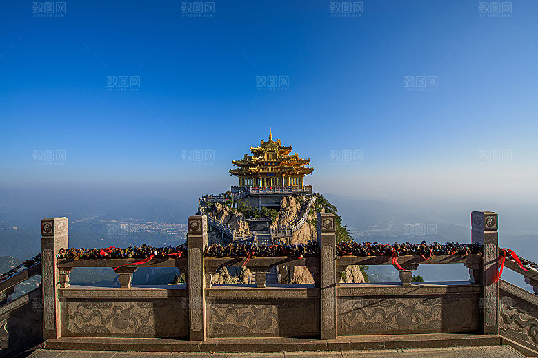 庙宇寺院风景蓝色天空