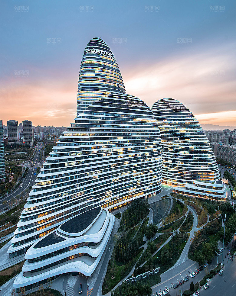建筑城市地标楼房