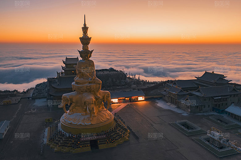 景区城市佛祖海边