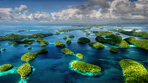 岩石群岛从空中看俯视风景