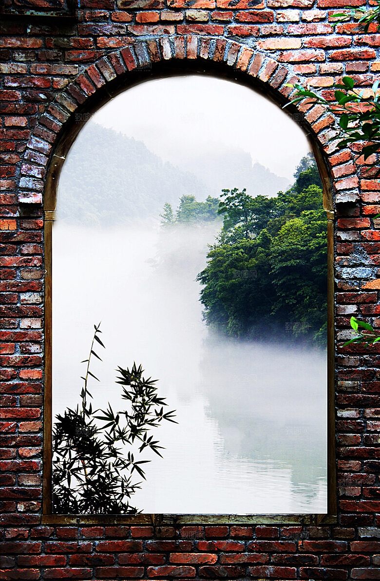 复古做旧风格风景画