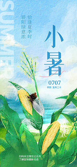 传统节日小暑宣传海报素材
