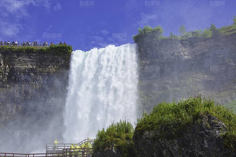 山林景观自然风景瀑布摄影