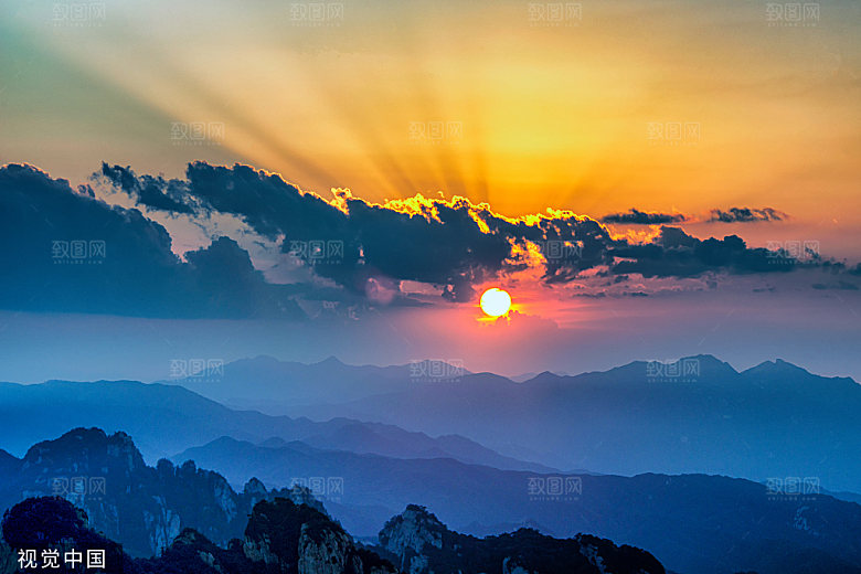 夜晚日落夕阳天空摄影