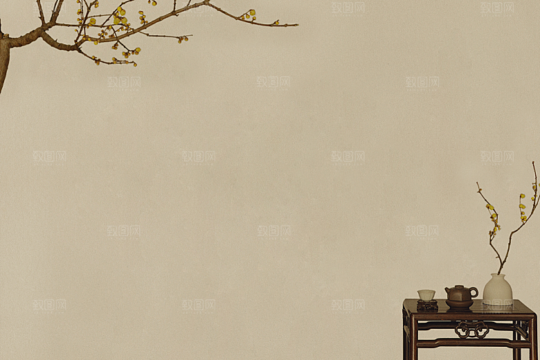 中国风古典工笔画背景设计