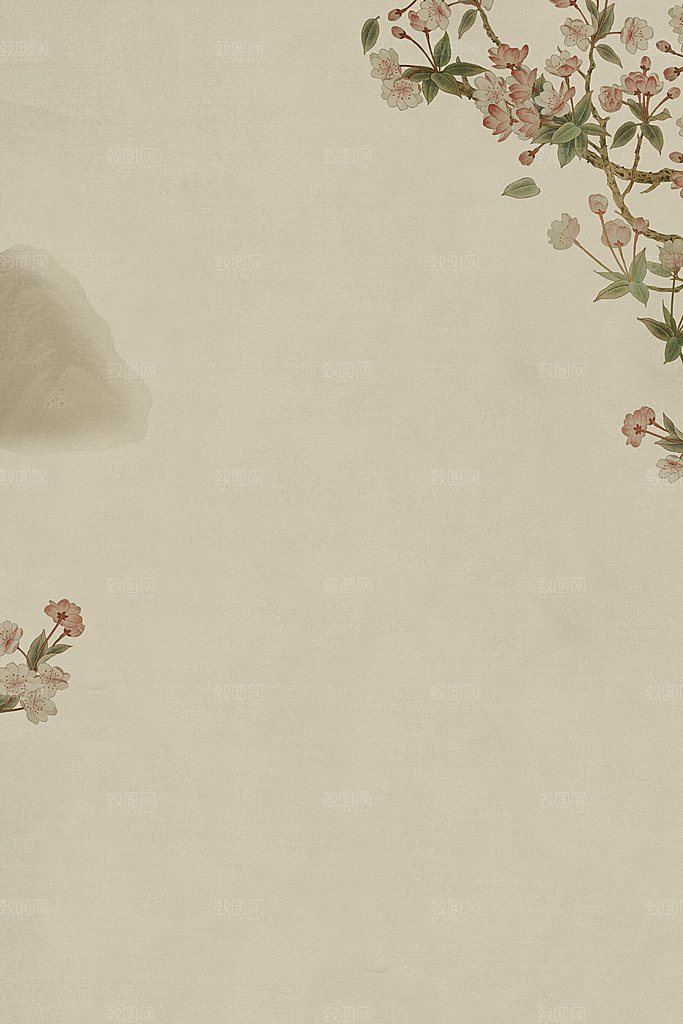 中国风古典工笔画背景设计