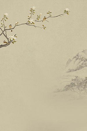 中国风古典工笔画背景设计