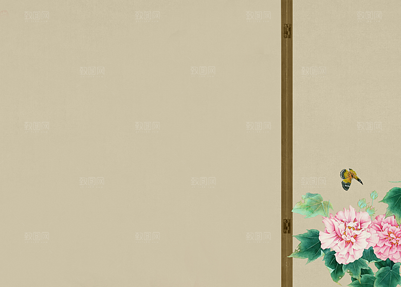 中国风古典工笔画背景设计素材