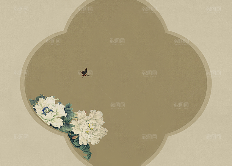 中国风古典工笔画背景设计素材