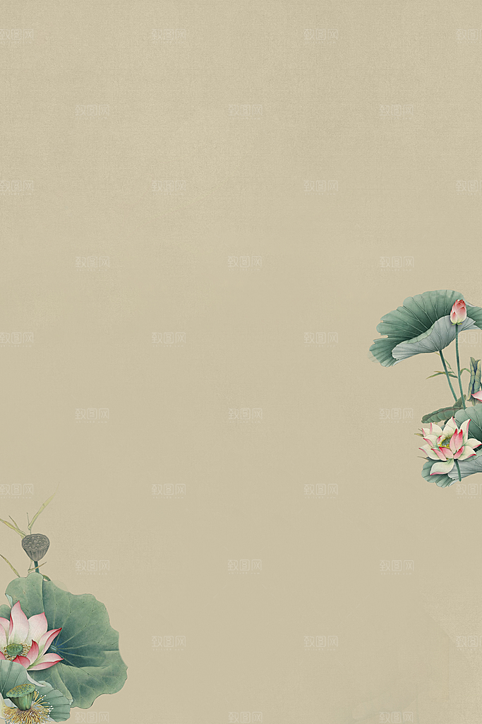 中国风古典工笔画背景设计素材