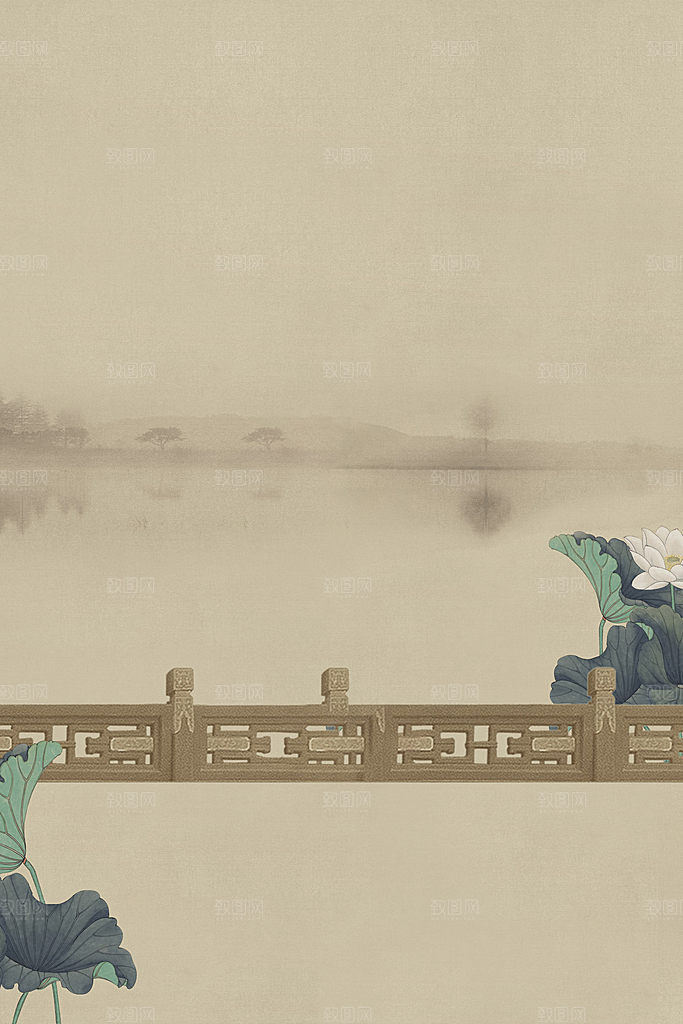 中国风古典工笔画背景设计素材