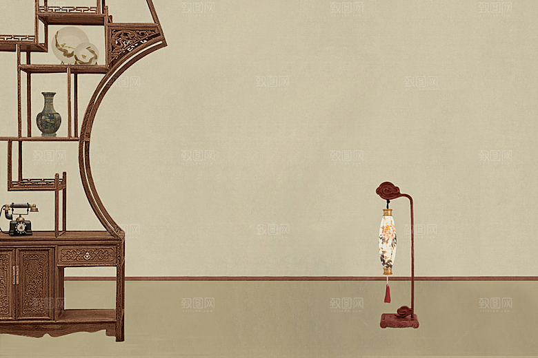 中国风古典工笔画背景设计
