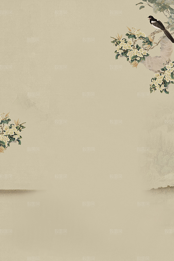 中国风古典工笔画背景设计素材