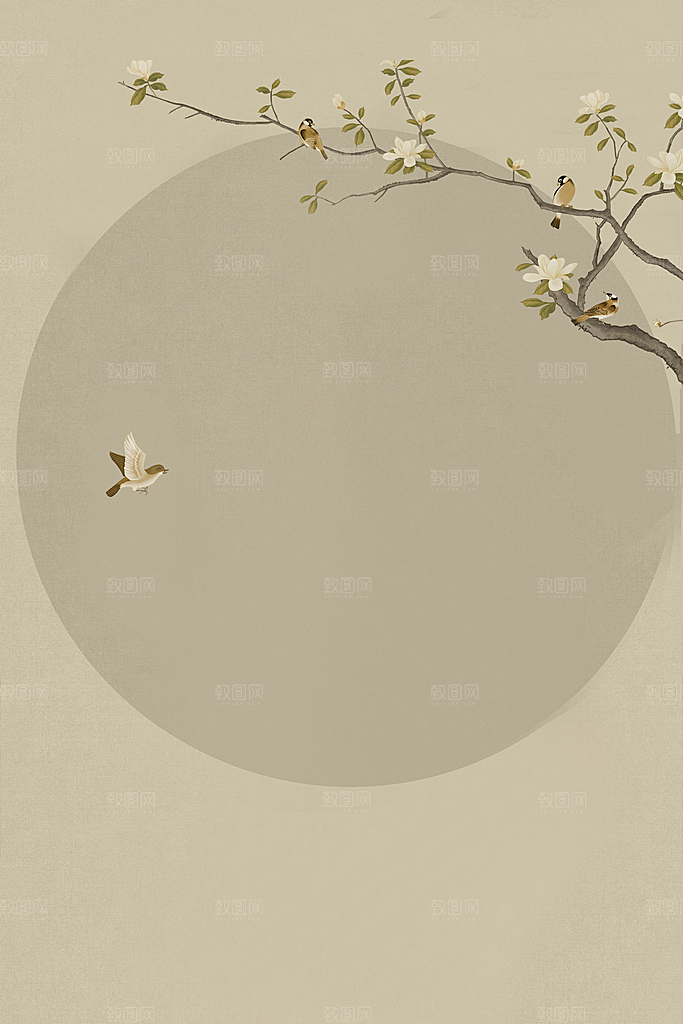 中国风古典工笔画背景设计素材