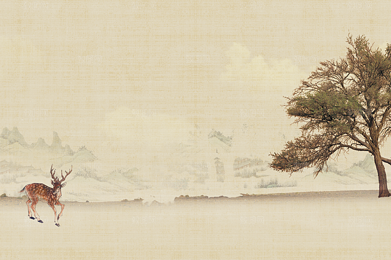 中国风古典工笔画背景设计素材