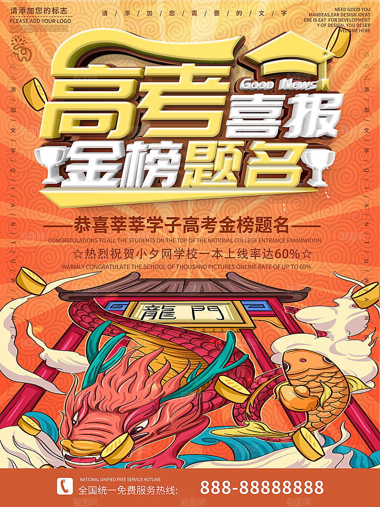 高考加油祝福海报