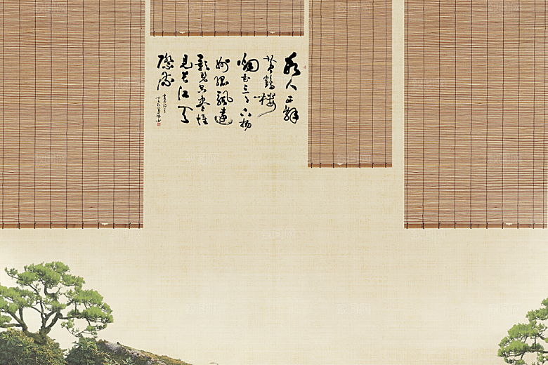 中国风古典工笔画背景设计
