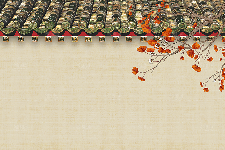 中国风古典工笔画背景设计