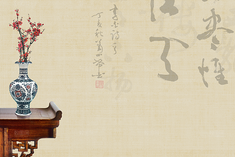 中国风古典工笔画背景设计