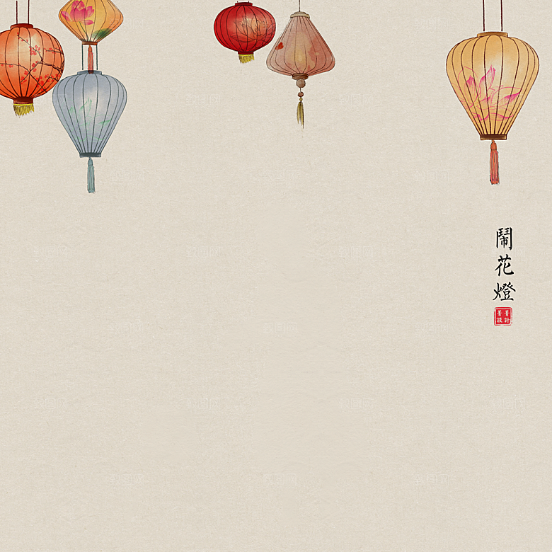 中国风古典工笔画背景