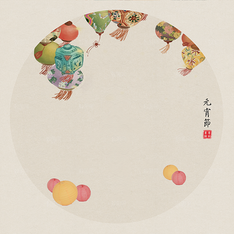 中国风古典工笔画背景