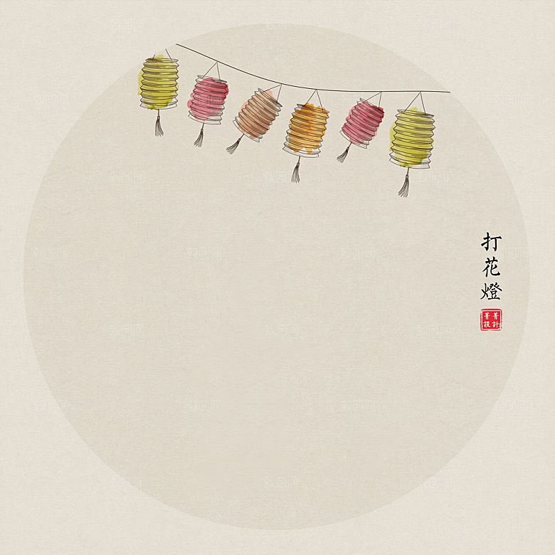 中国风古典工笔画背景