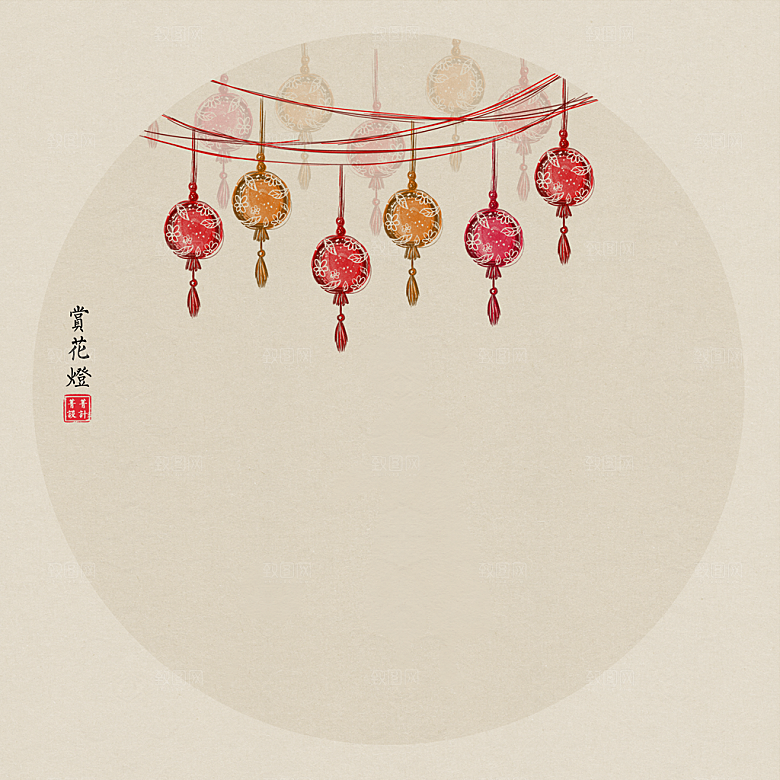 中国风古典工笔画背景