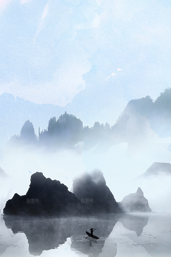 中国风古风古典背景海报背景
