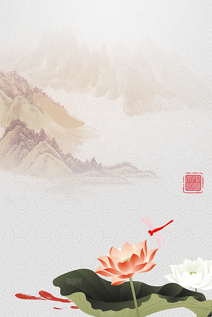 中国风古风古典背景海报背景