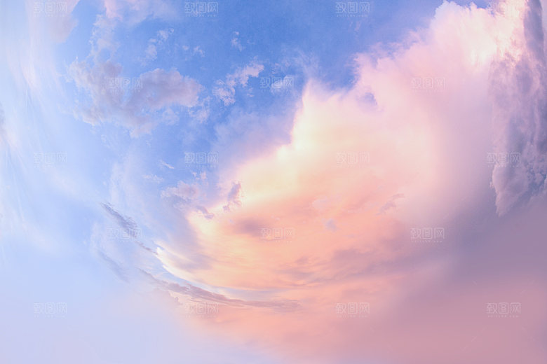 蓝色白云天空云朵摄影