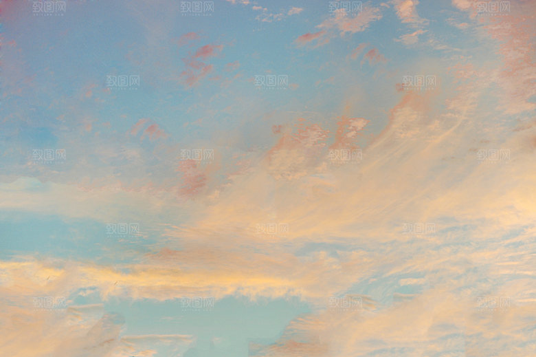 蓝色白云天空云朵摄影